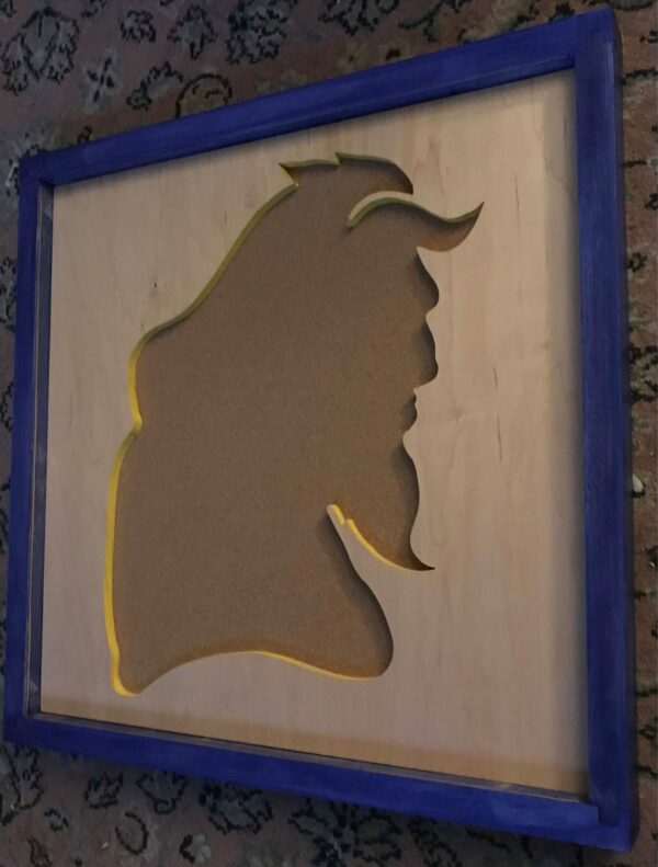 Disney Inspired Pin Display Shadowbox (Beast), Corkboard, Cork Display