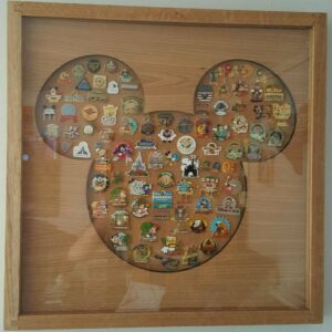 Disney Inspired Pin Display Shadowbox (Mickey), Corkboard, Cork Display