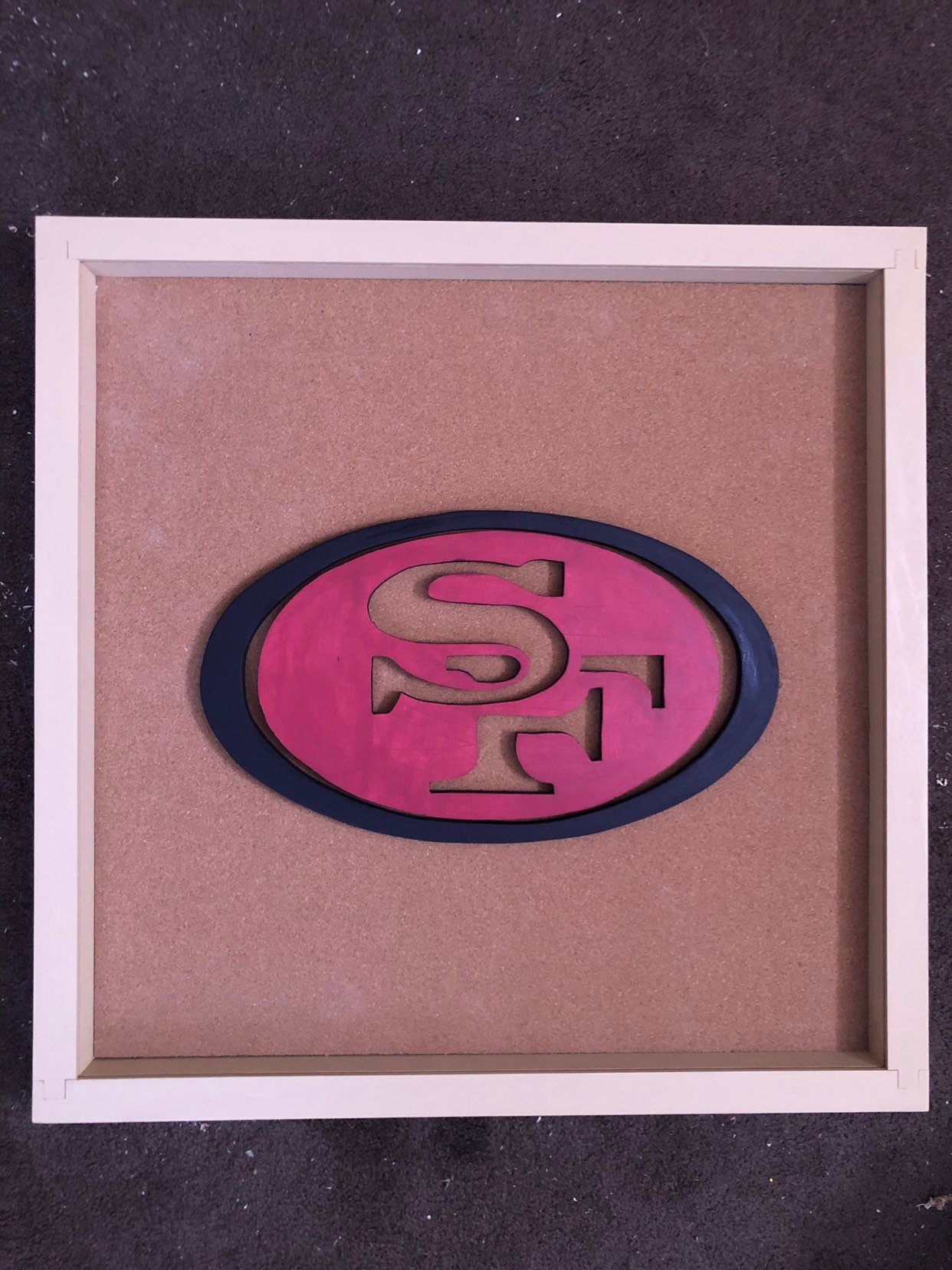 San Francisco 49ers Inspired Display Shadowbox, Corkboard, Cork Display, Tickets