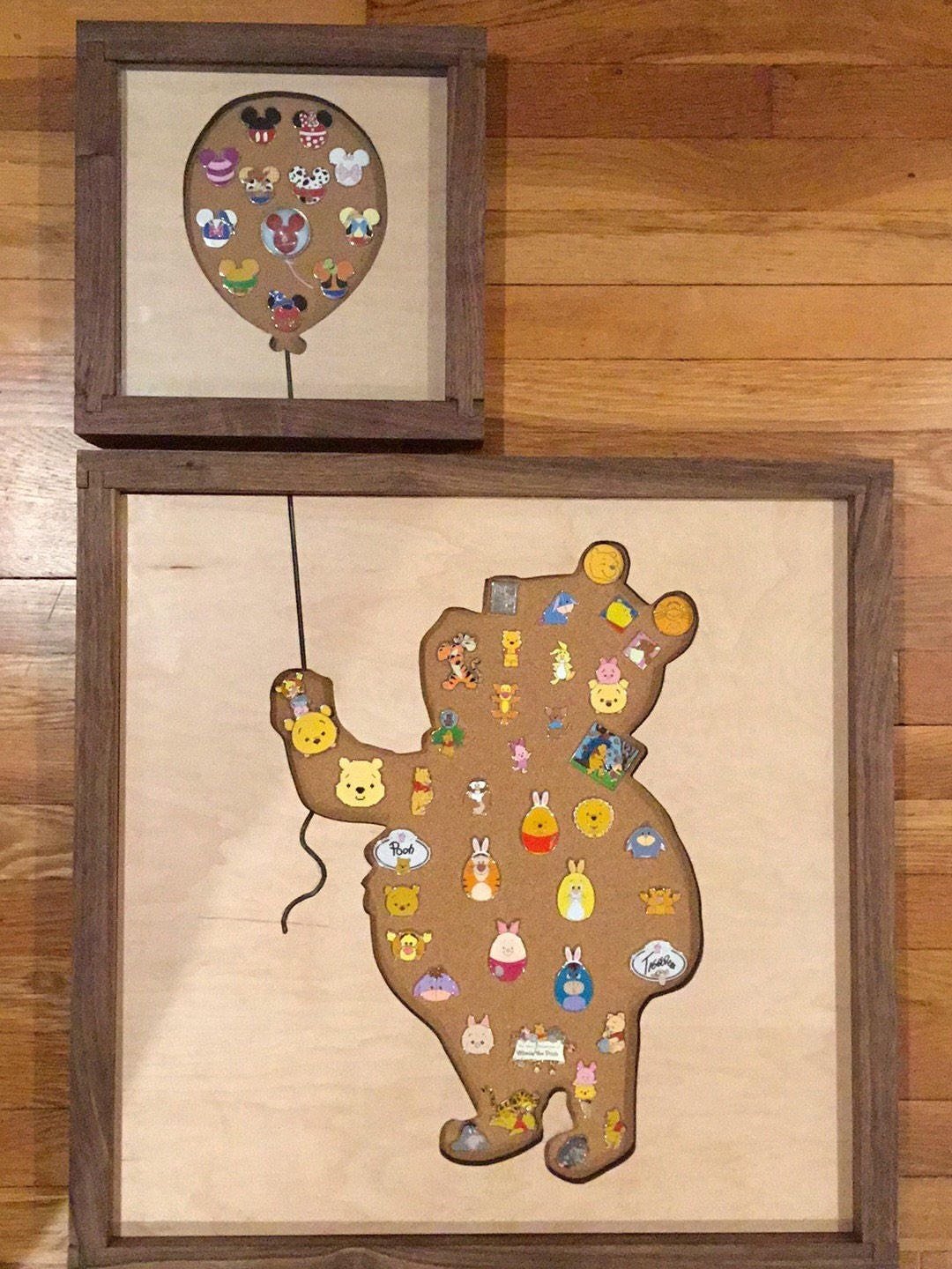 Disney Inspired Pin Display Shadowbox (Winnie the Pooh), Corkboard, Cork Display