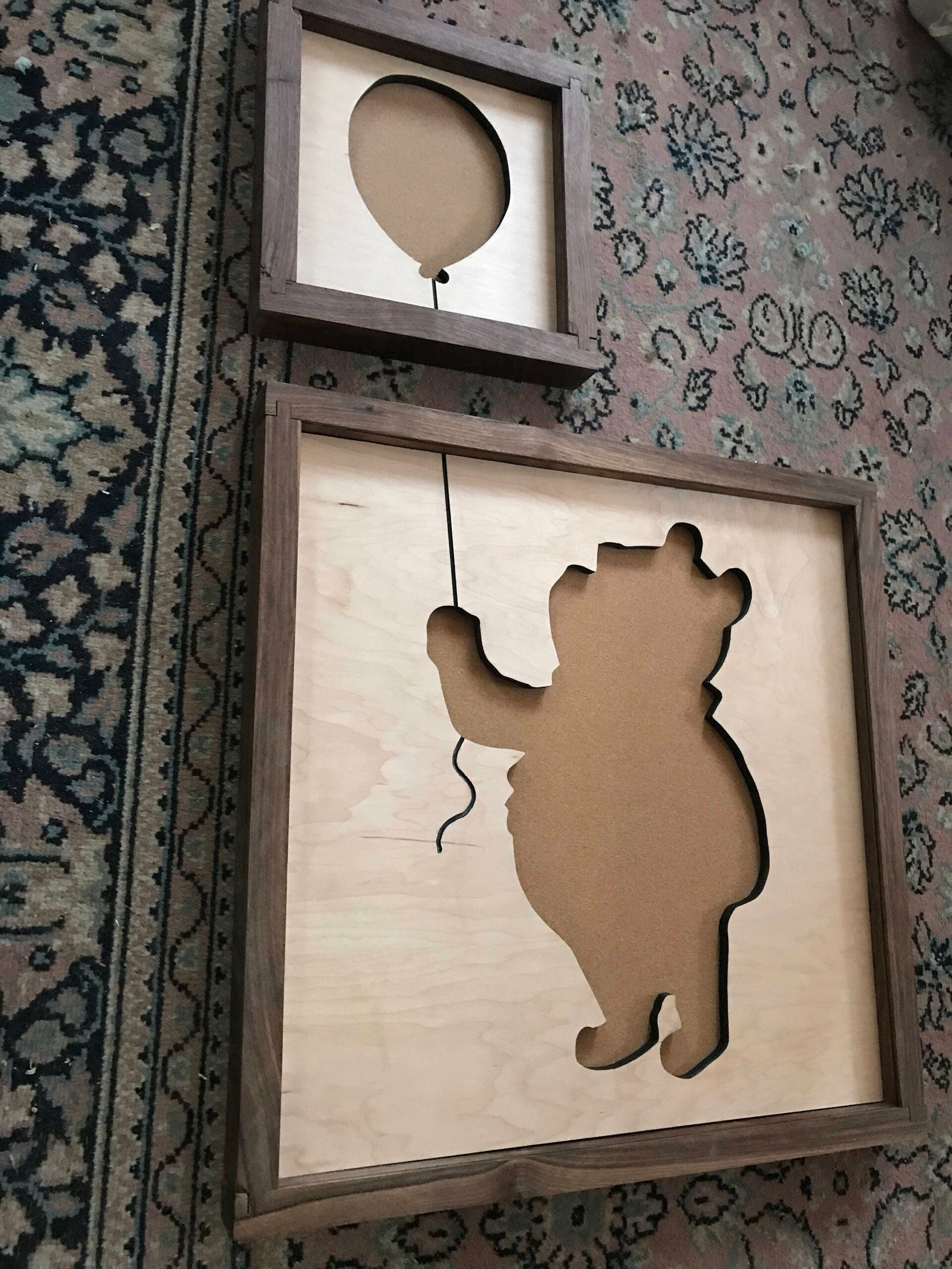 Disney Inspired Pin Display Shadowbox (Winnie the Pooh), Corkboard, Cork Display
