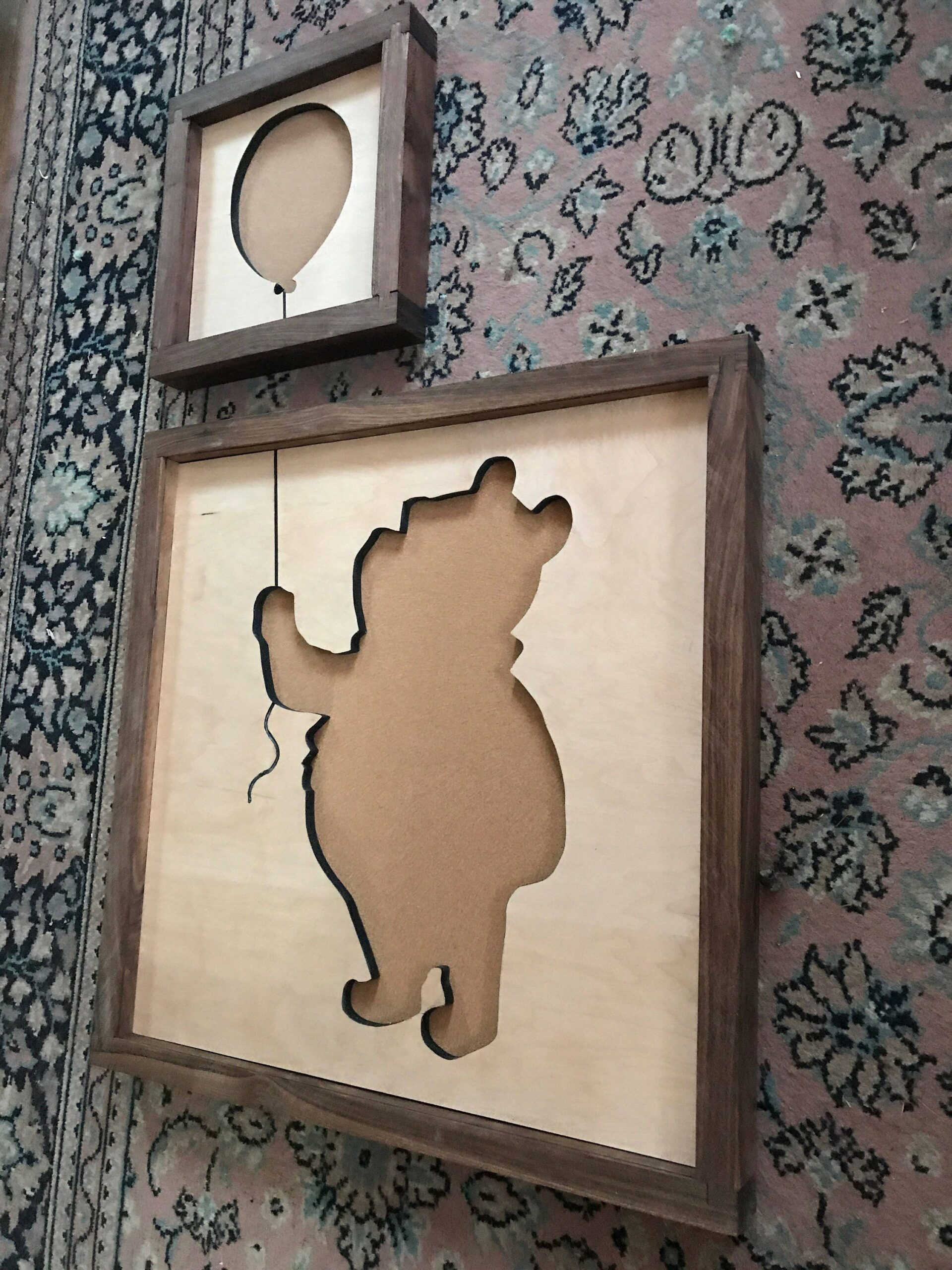 Disney Inspired Pin Display Shadowbox (Winnie the Pooh), Corkboard, Cork Display