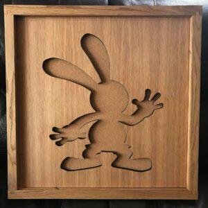 Disney Inspired Pin Display Shadowbox (Oswald the Lucky Rabbit), Corkboard, Cork Display