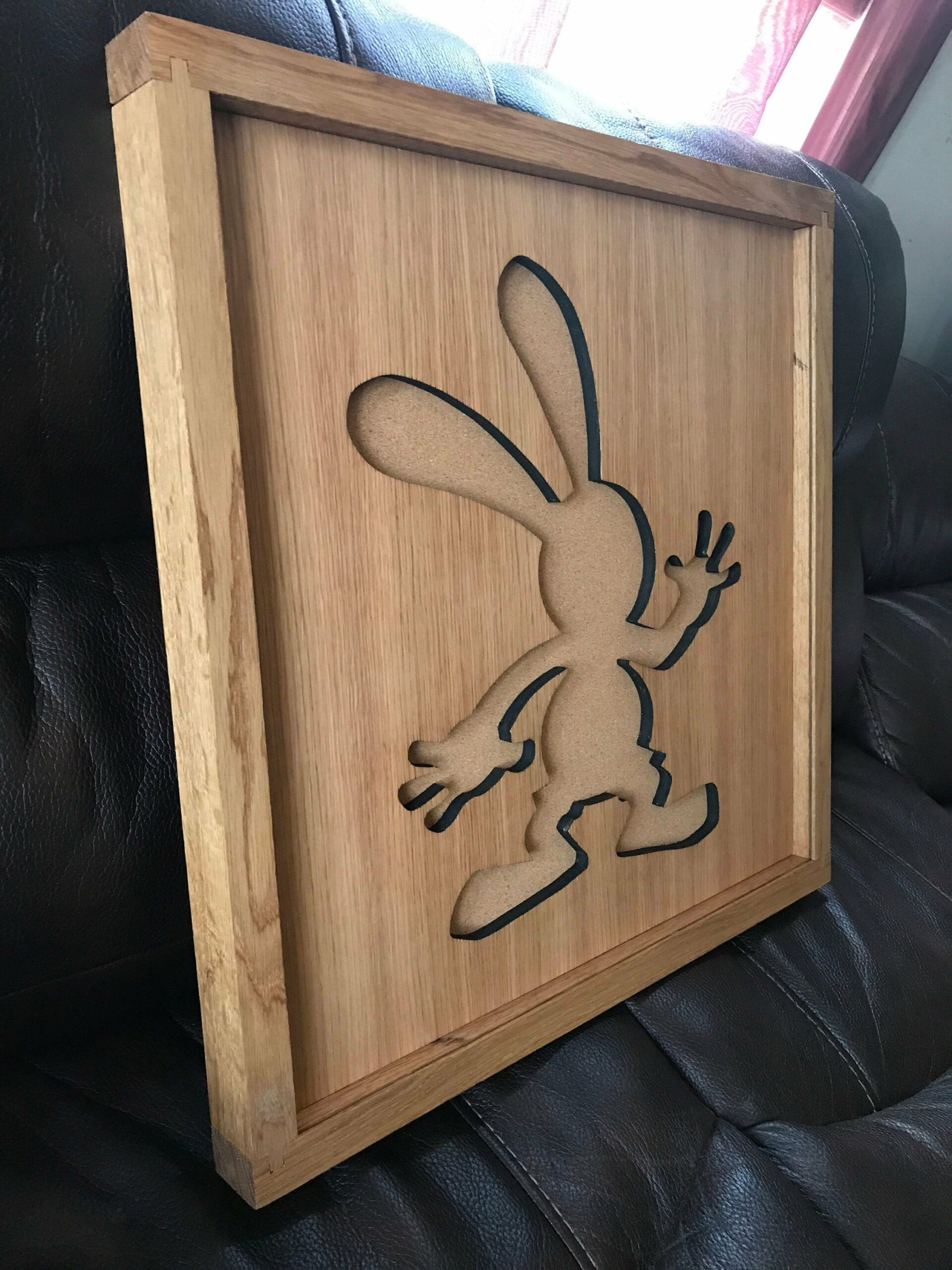 Disney Inspired Pin Display Shadowbox (Oswald the Lucky Rabbit), Corkboard, Cork Display