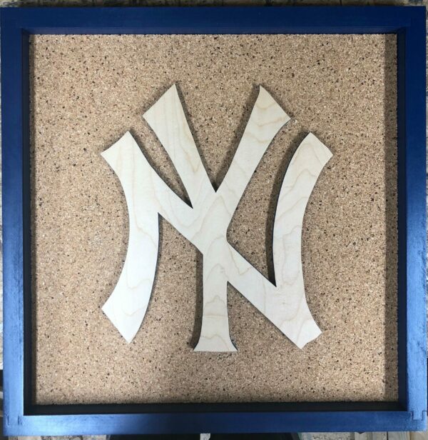 New York Yankees Inspired Display Shadowbox, Corkboard, Cork Display, Ticket Display