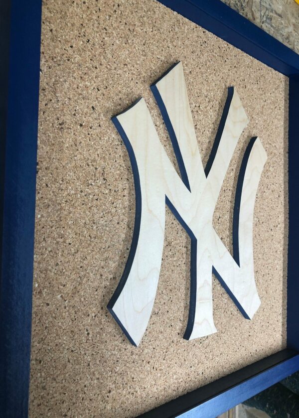 New York Yankees Inspired Display Shadowbox, Corkboard, Cork Display, Ticket Display