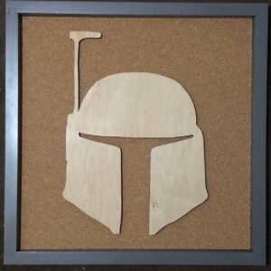 Disney Inspired Star Wars Pin Display Shadowbox (Mandalorian), Corkboard, Cork Display