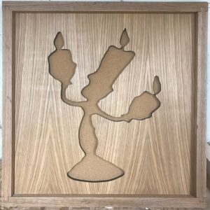 Disney Inspired Pin Display Shadowbox (Lumiere), Corkboard, Cork Display