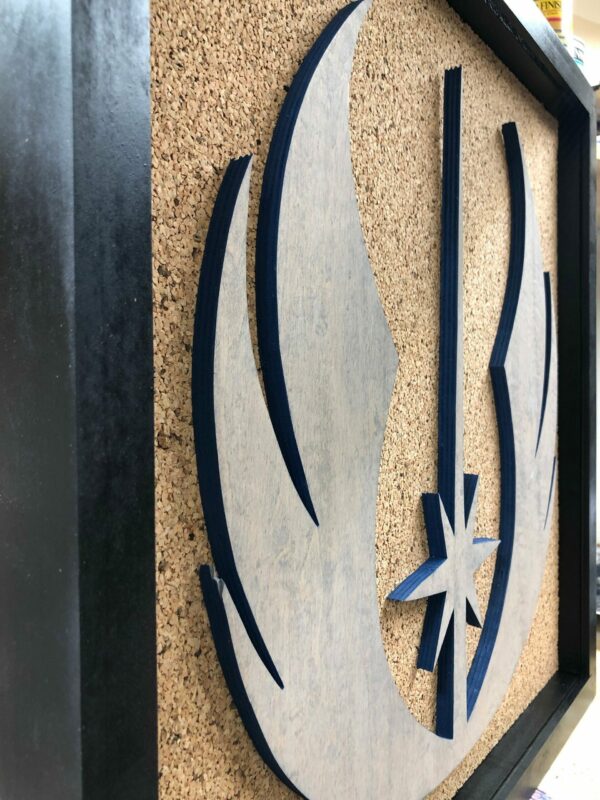 Disney Inspired Star Wars Pin Display Shadowbox (Jedi Symbol), Corkboard, Cork Display