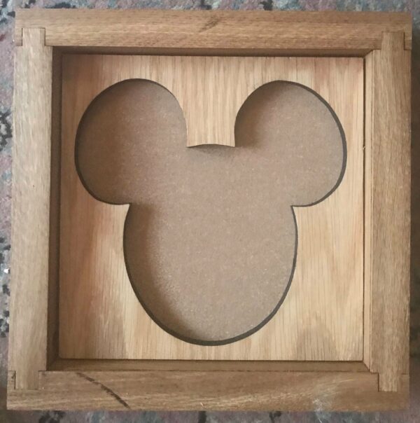 Disney Inspired Pin Display Shadowbox (Mickey Mouse Parts), Corkboard, Cork Display