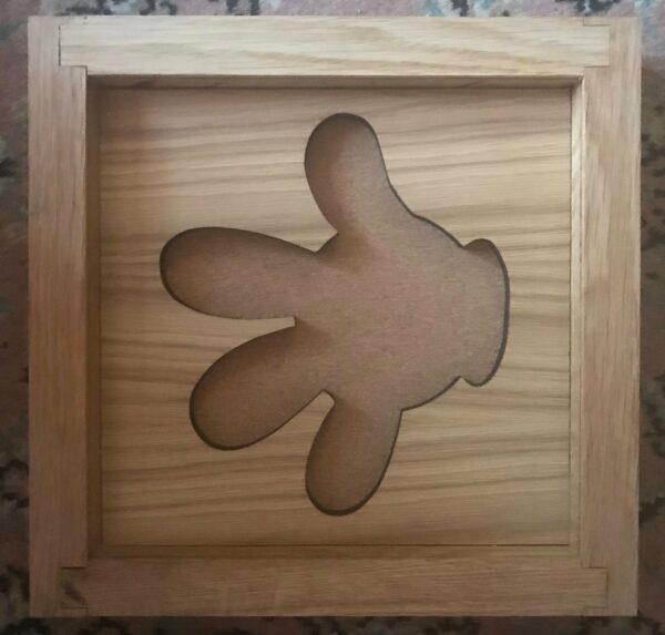 Disney Inspired Pin Display Shadowbox (Mickey Mouse Parts), Corkboard, Cork Display