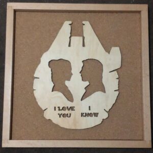 Disney Inspired Star Wars Pin Display Shadowbox (Millennium Falcon), Corkboard, Cork Display