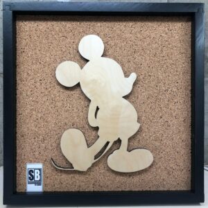 Disney Inspired Pin Display Shadowbox (Mickey Mouse), Corkboard, Cork Display