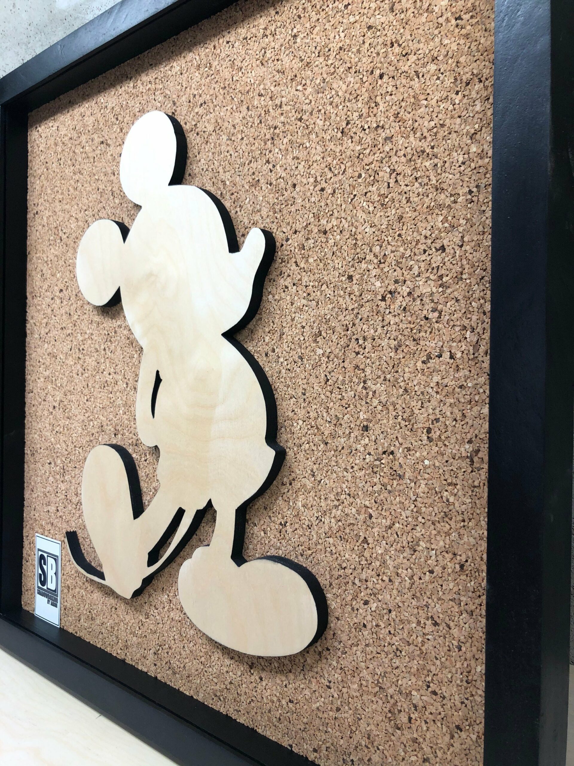 Disney Inspired Pin Display Shadowbox (Mickey Mouse), Corkboard, Cork Display