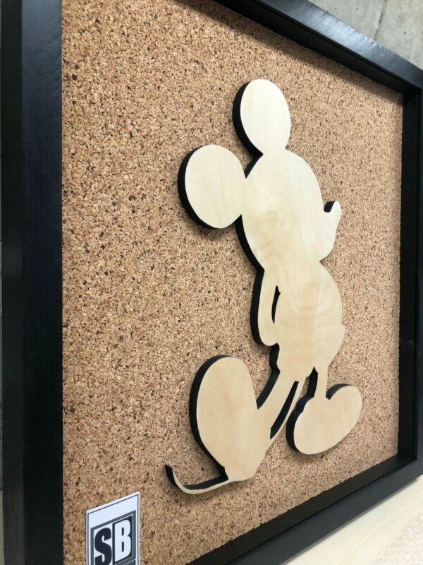 Disney Inspired Pin Display Shadowbox (Mickey Mouse), Corkboard, Cork Display