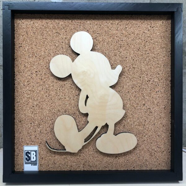 Disney Inspired Pin Display Shadowbox (Mickey and Minnie Mouse), Corkboard, Cork Display