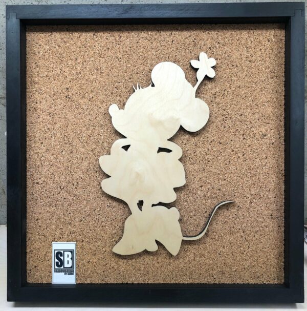 Disney Inspired Pin Display Shadowbox (Mickey and Minnie Mouse), Corkboard, Cork Display