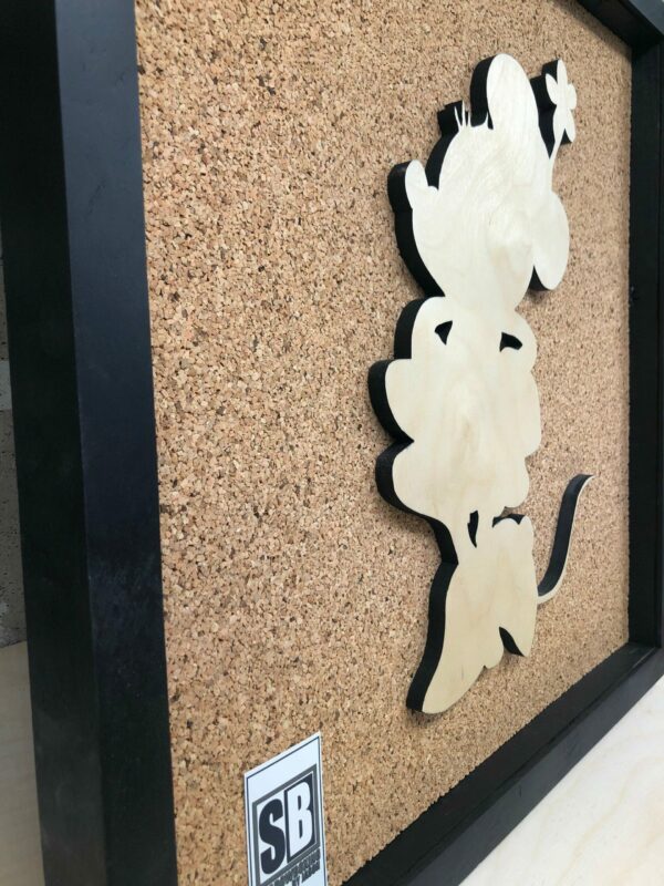 Disney Inspired Pin Display Shadowbox (Mickey and Minnie Mouse), Corkboard, Cork Display
