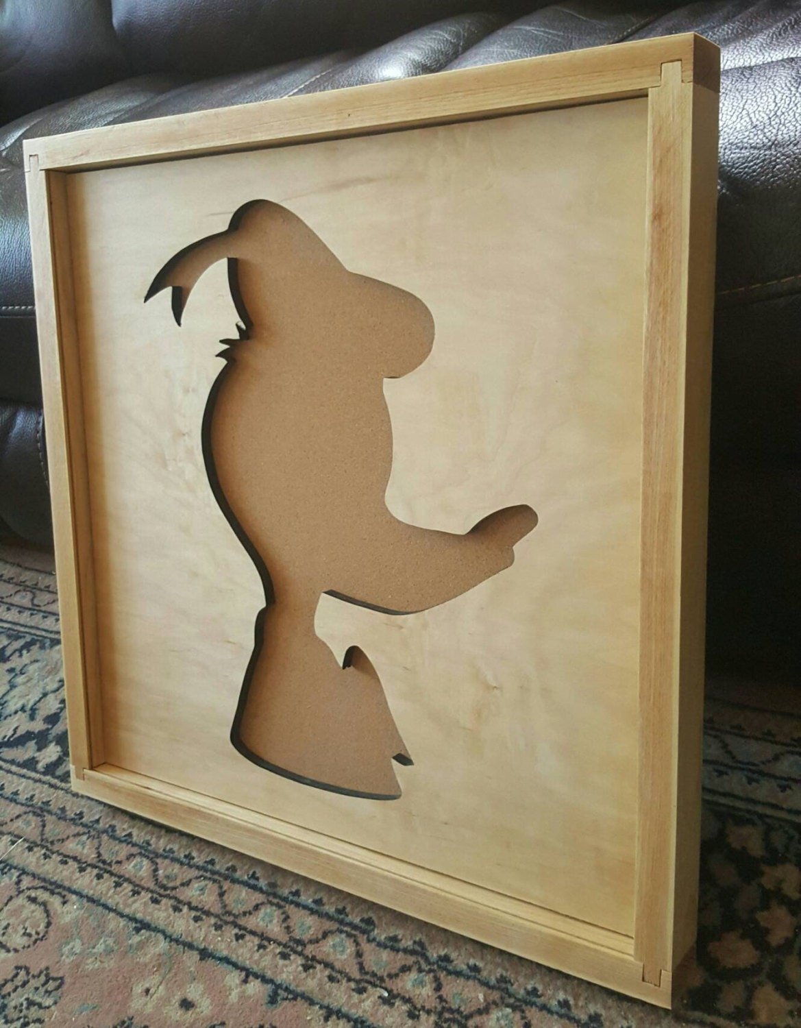 Disney Inspired Pin Display Shadowbox (Donald Duck), Corkboard, Cork Display