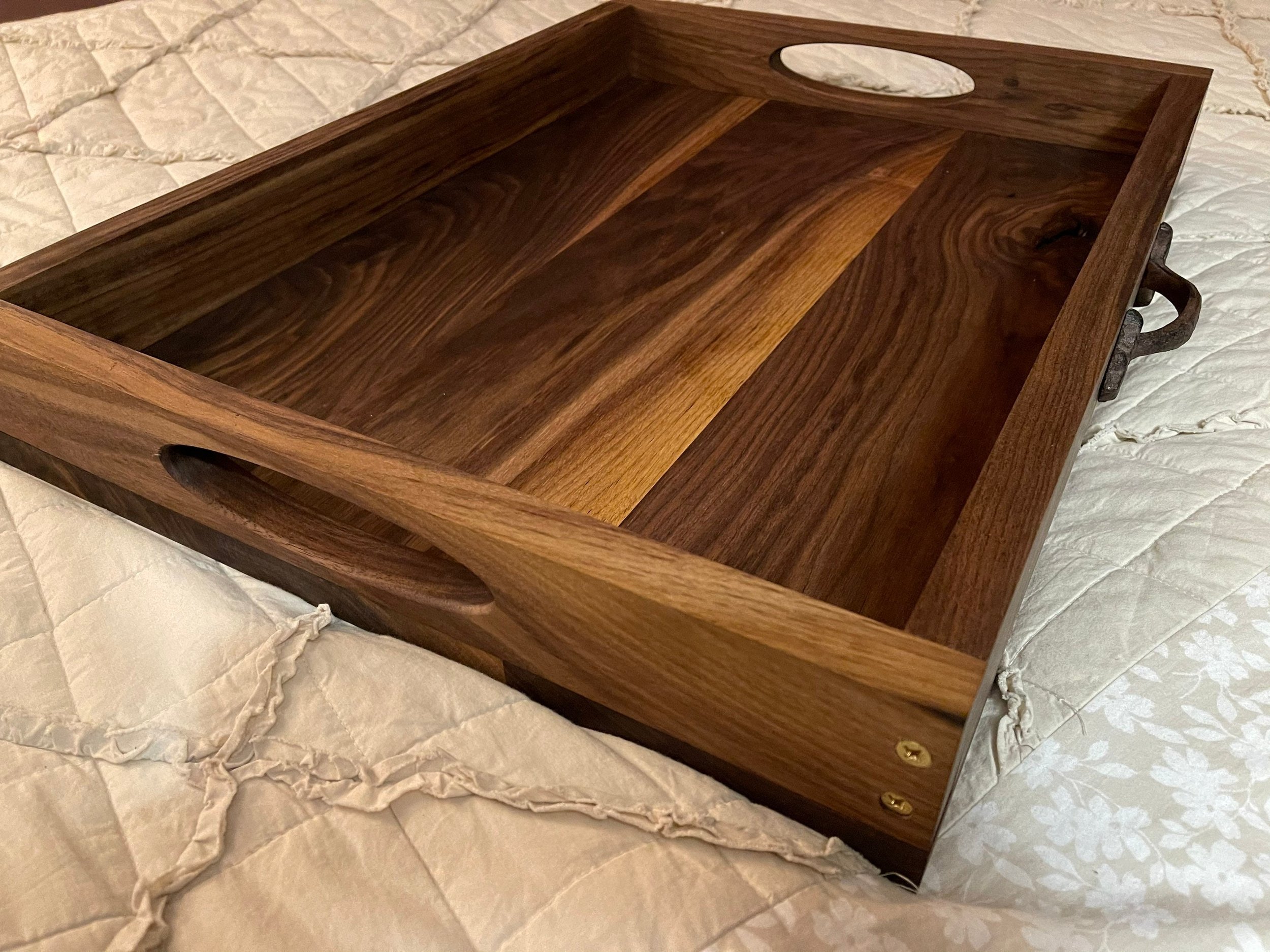 Handmade hardwood engraved charcuterie board, serving, vegetables