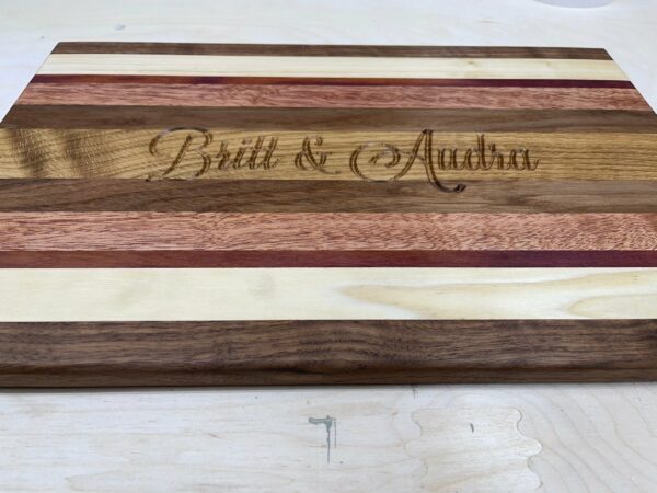 Handmade hardwood cutting board, charcuterie, serving