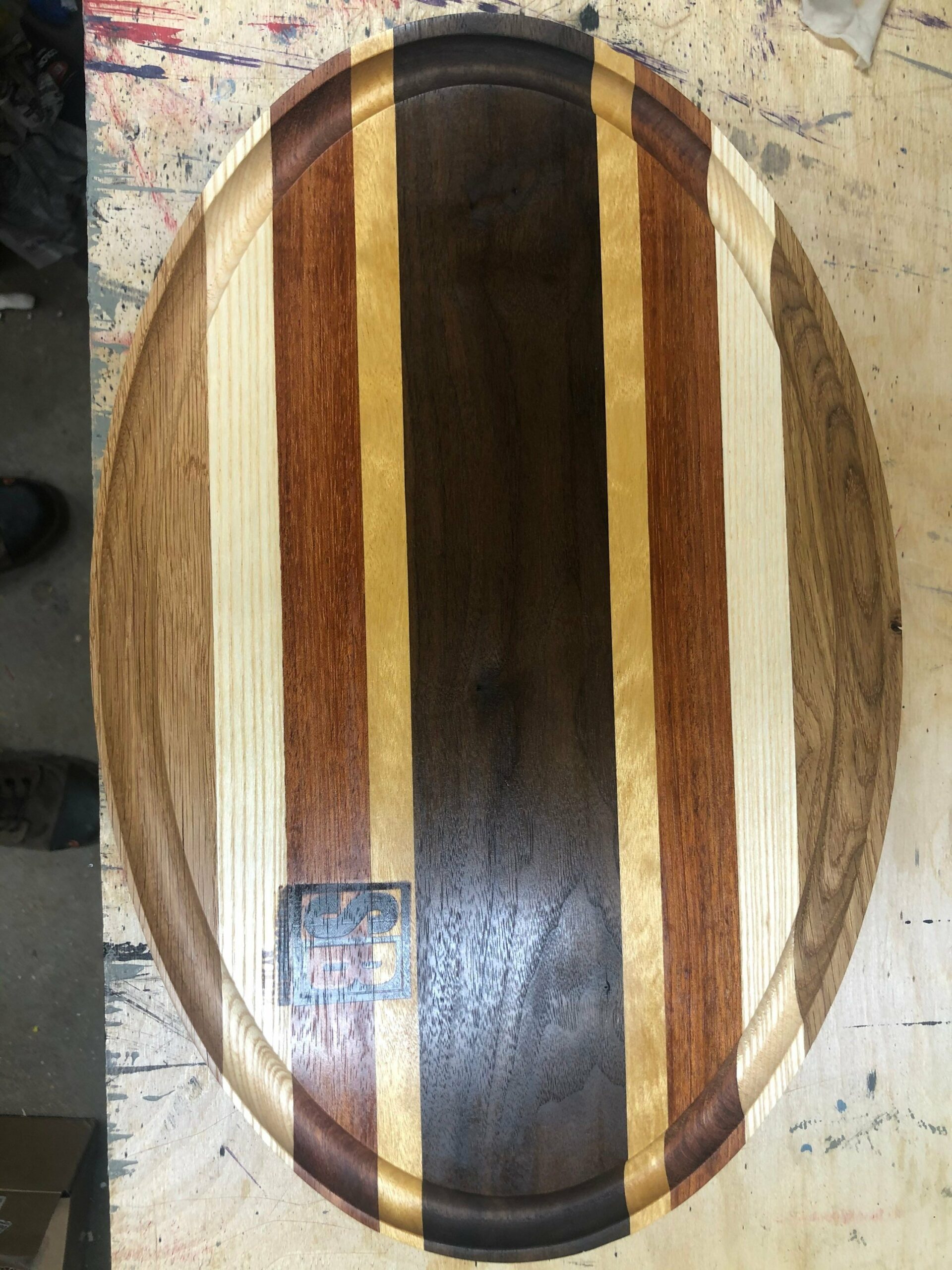 Handmade hardwood cutting board, charcuterie, serving