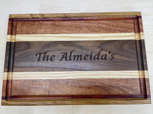 Handmade hardwood cutting board, charcuterie, serving