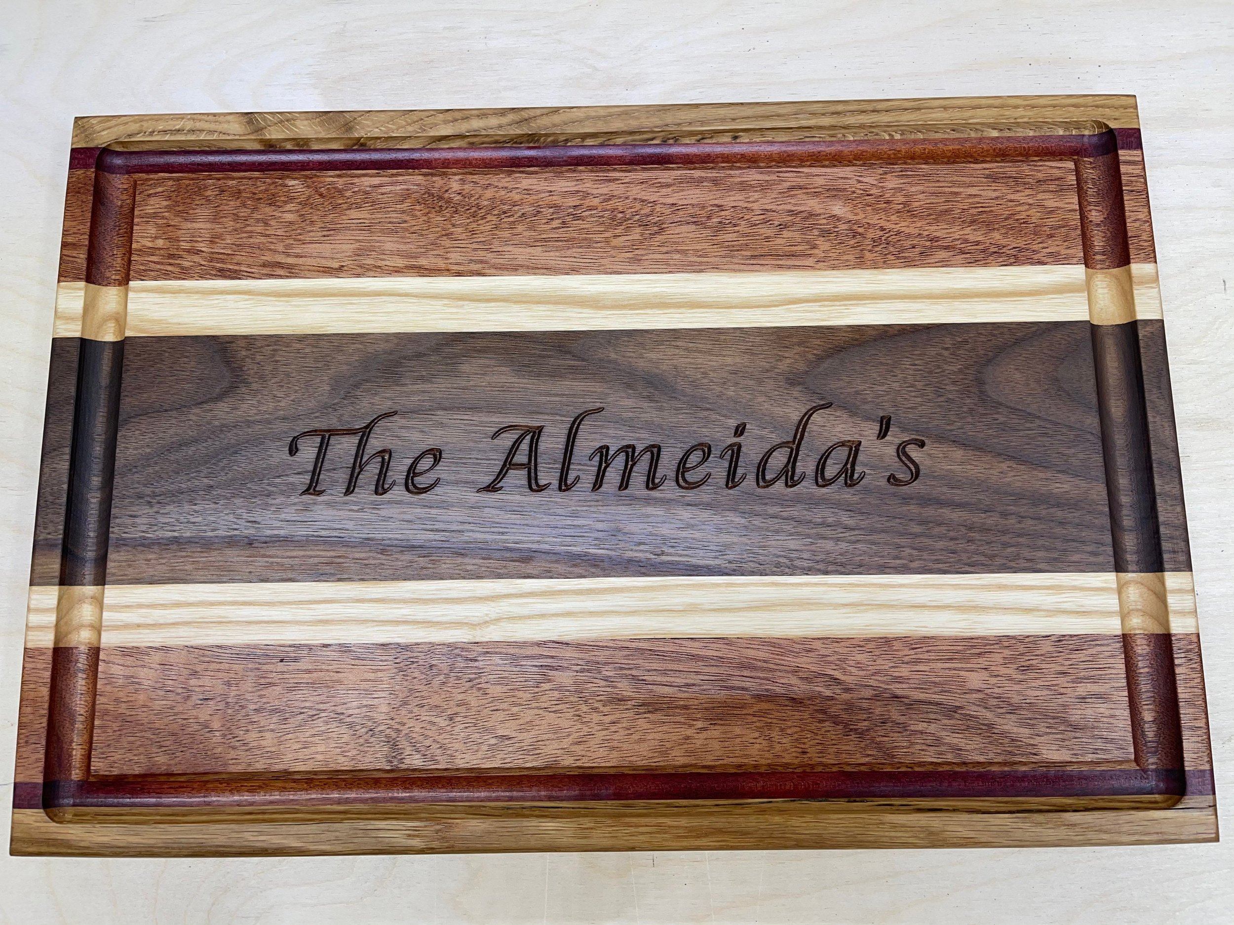 Handmade hardwood cutting board, charcuterie, serving