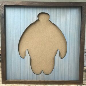 Disney Inspired Pin Display Shadowbox (Baymax), Corkboard, Cork Display