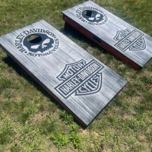 Custom Handmade Cornhole boards with custom bags