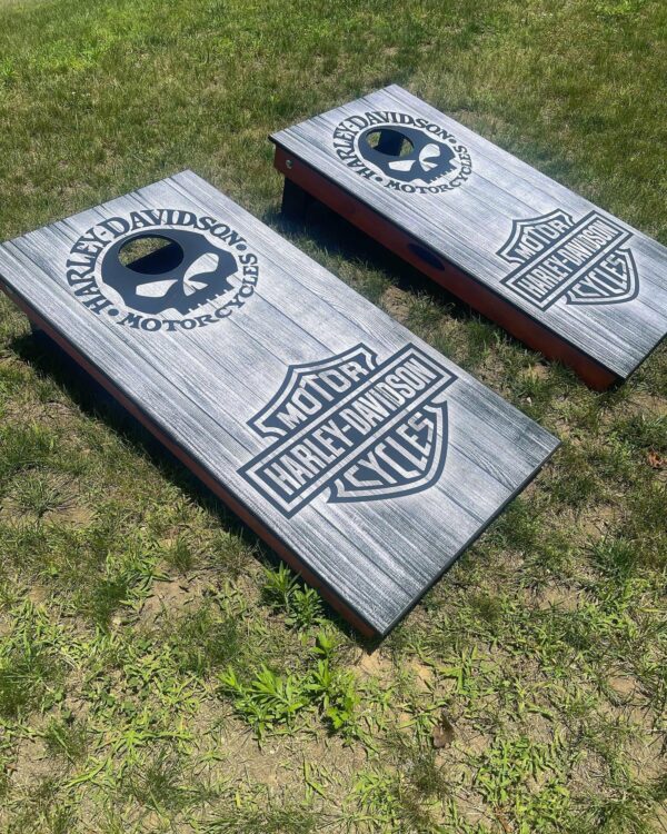 Custom Handmade Cornhole boards with custom bags