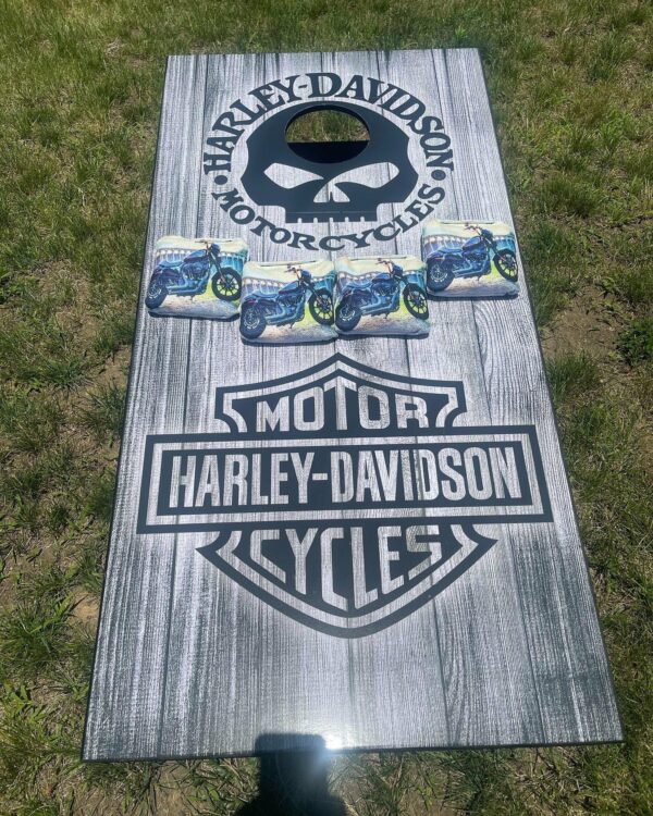 Custom Handmade Cornhole boards with custom bags