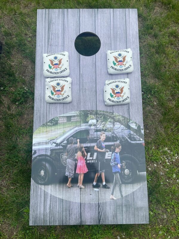 Custom Handmade Cornhole boards with custom bags