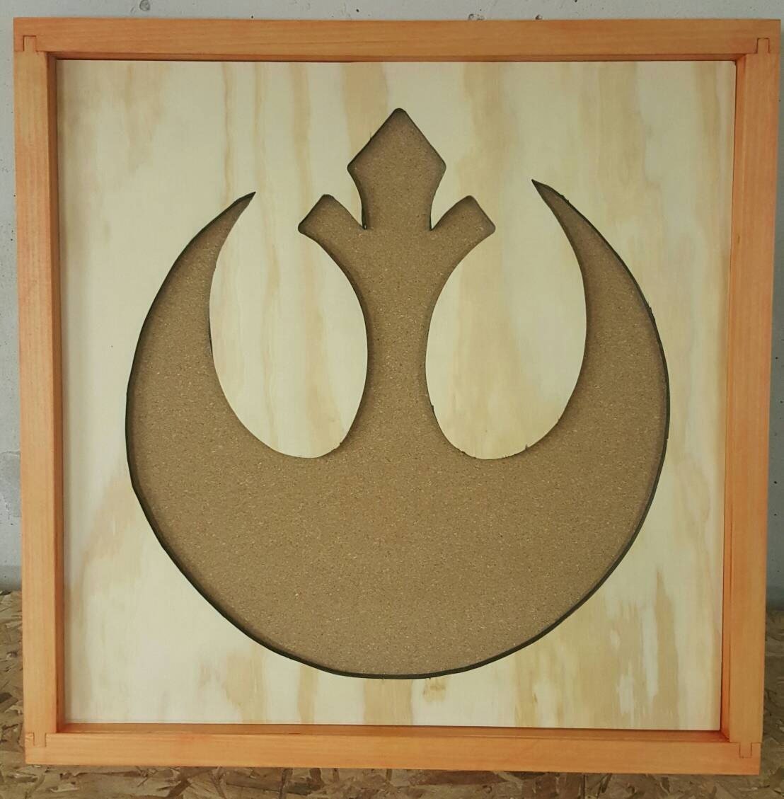 Disney Inspired Star Wars Pin Display Shadowbox (Rebel Symbol), Corkboard, Cork Display