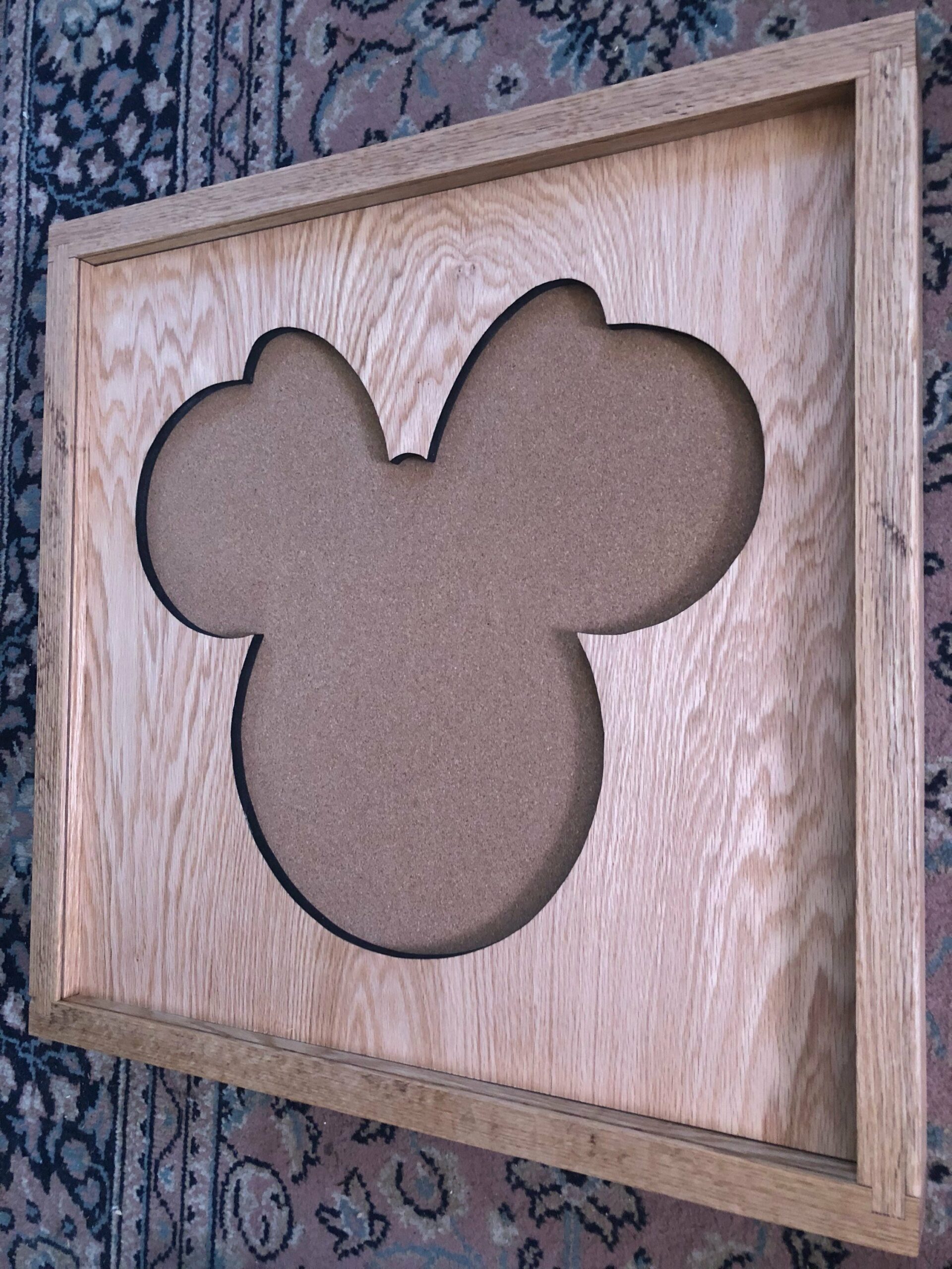 Disney Inspired Pin Display Shadowbox (Minnie Mouse), Corkboard, Cork Display
