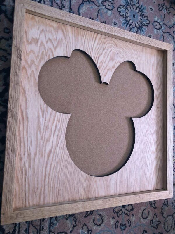 Disney Inspired Pin Display Shadowbox (Minnie Mouse), Corkboard, Cork Display