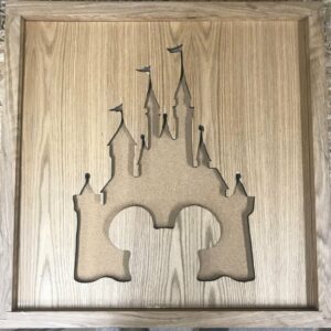 Disney Inspired Pin Display Shadowbox (Disney Cinderella Castle), Corkboard, Cork Display