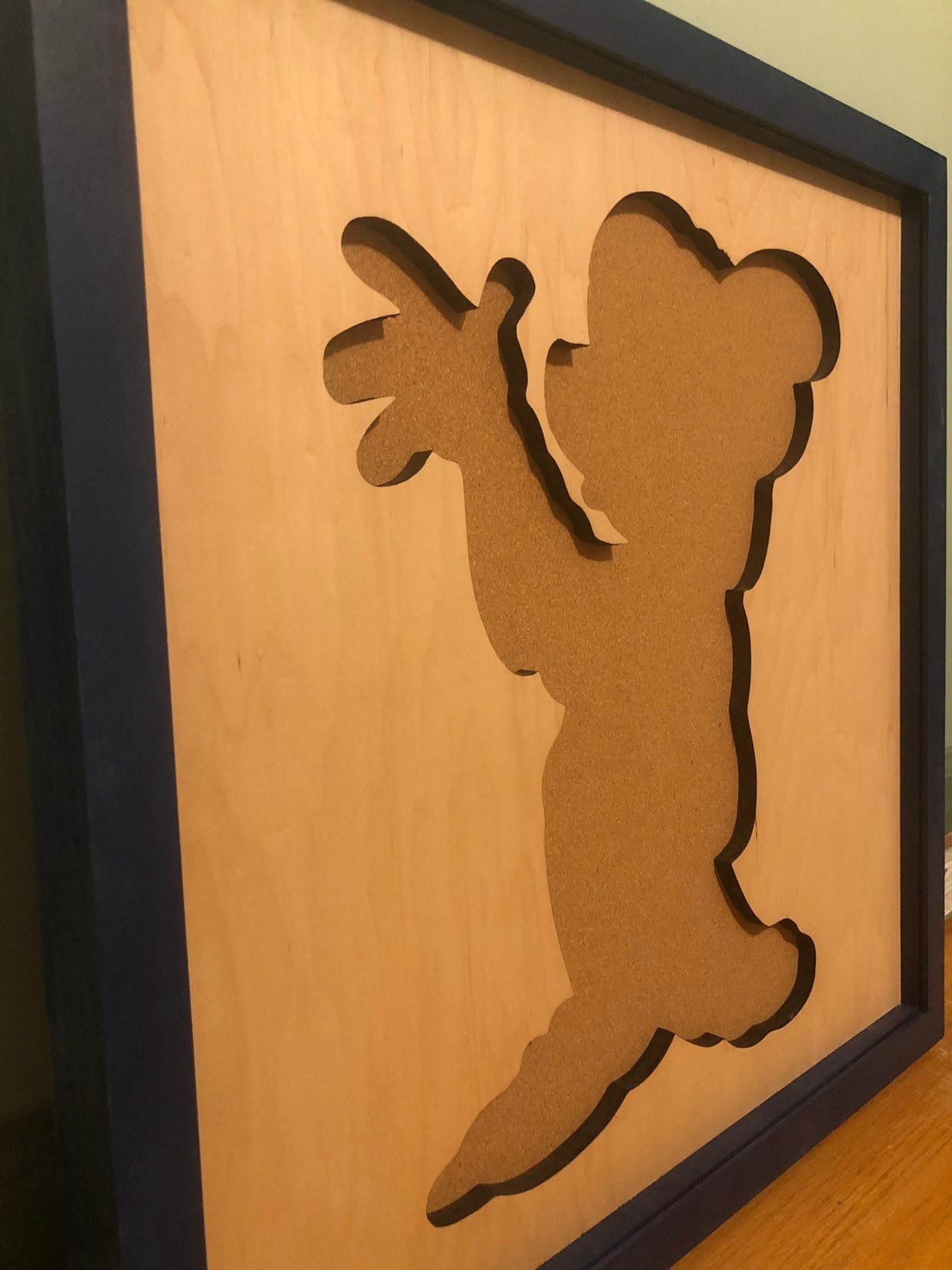 Disney Inspired Pin Display Shadowbox (Dopey), Corkboard, Cork Display