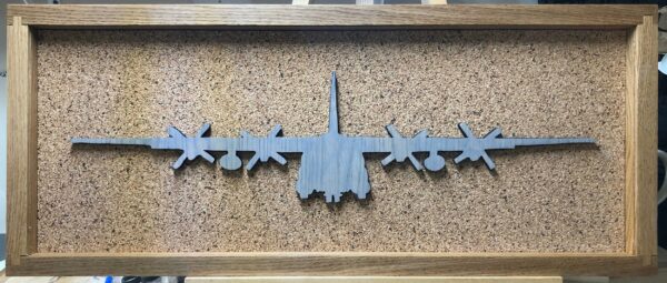 C-130 Hercules Inspired Display Shadowbox, Corkboard, Cork Display, medal display, Coast Guard, Navy