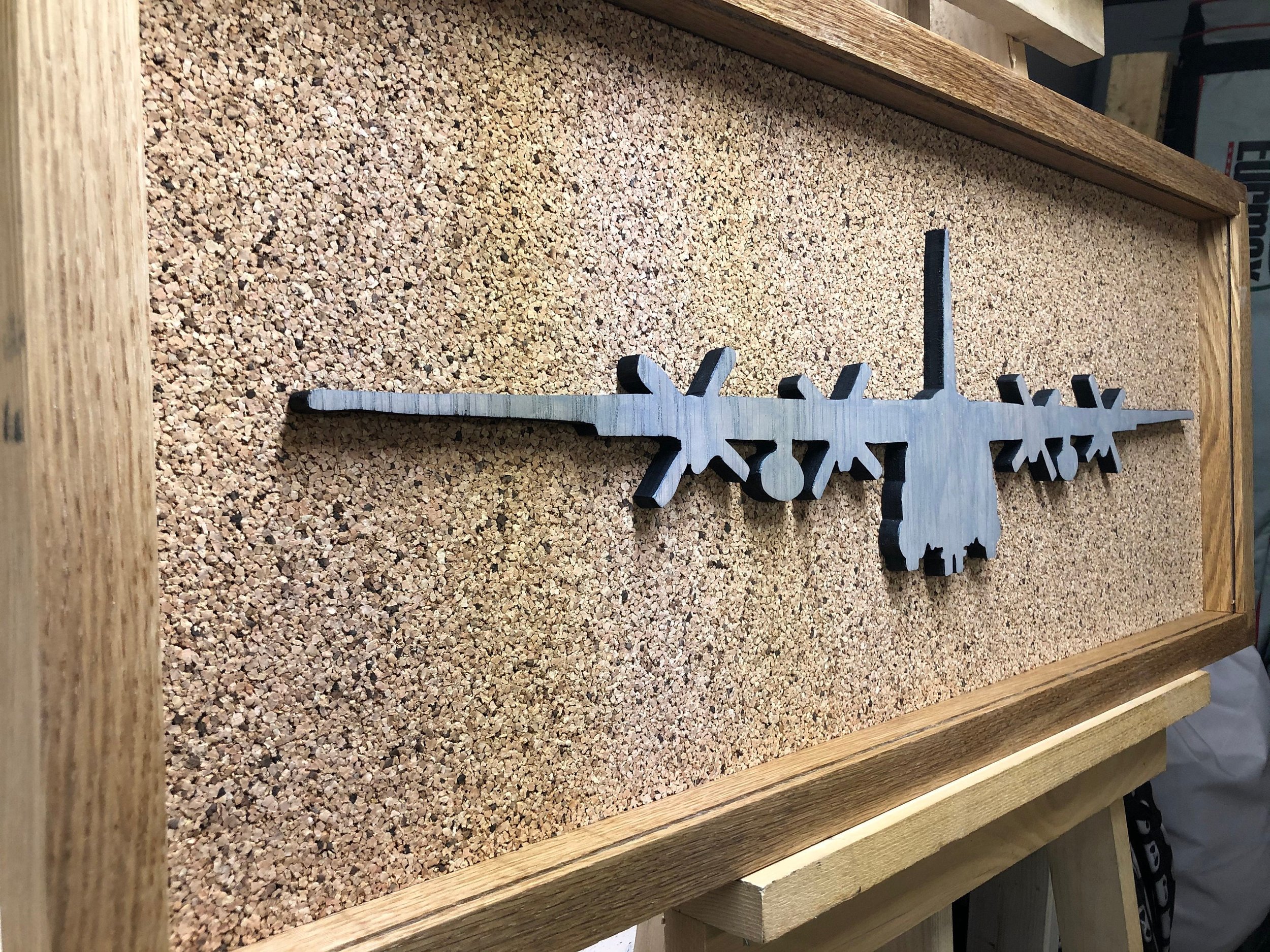 C-130 Hercules Inspired Display Shadowbox, Corkboard, Cork Display, medal display, Coast Guard, Navy