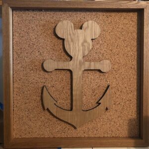 Disney Inspired Pin Display Shadowbox (Disney Cruise Line), Corkboard, Cork Display