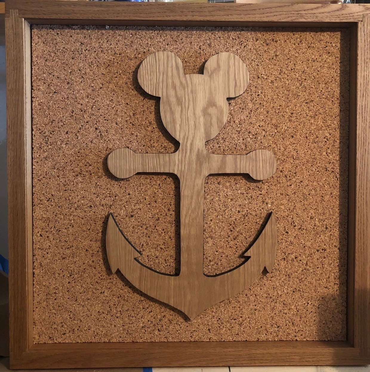 Disney Inspired Pin Display Shadowbox (Disney Cruise Line), Corkboard, Cork Display