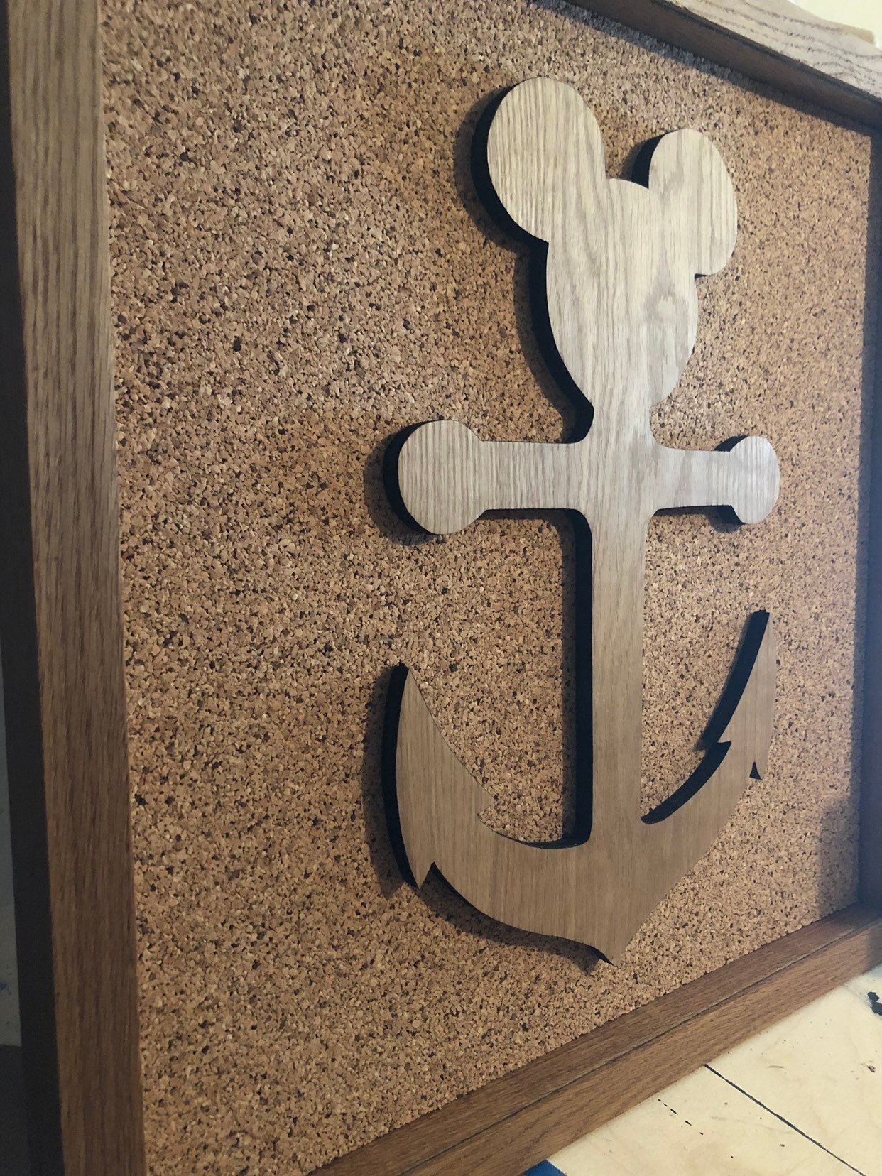 Disney Inspired Pin Display Shadowbox (Disney Cruise Line), Corkboard, Cork Display