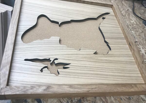 Disney Inspired Pin Display Shadowbox (Peter Pan and Tinkerbell), Corkboard, Cork Display