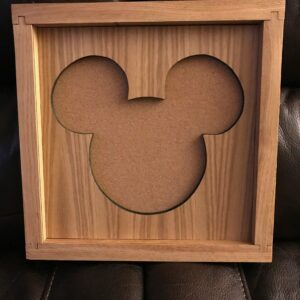 Disney Inspired Pin Display Shadowbox (Mickey), Corkboard, Cork Display