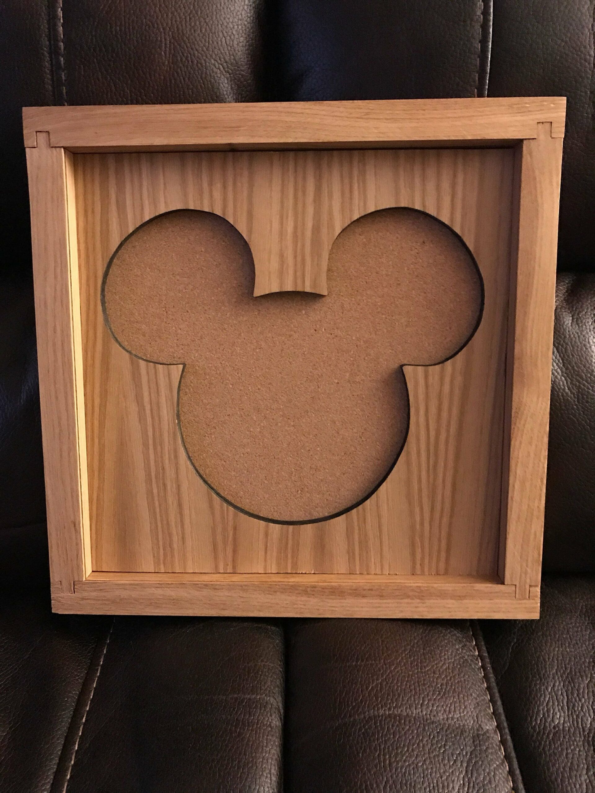 Disney Inspired Pin Display Shadowbox (Mickey), Corkboard, Cork Display
