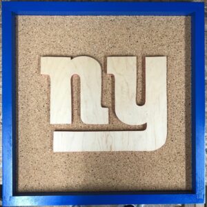 New York Giants Inspired Display Shadowbox, Corkboard, Cork Display, Ticket display