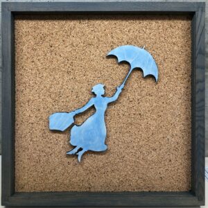 Disney Inspired Pin Display Shadowbox (Mary Poppins), Corkboard, Cork Display