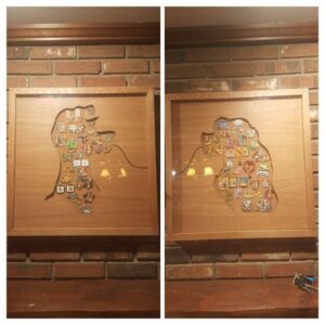 Disney Inspired Pin Display Shadowbox (Lady and the Tramp), Corkboard, Cork Display