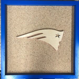 New England Patriots Inspired Display Shadowbox, Corkboard, Cork Display, ticket display